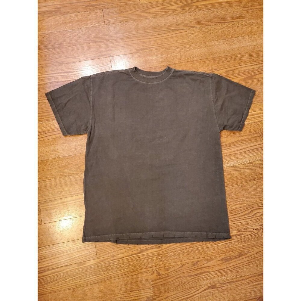 Civil Regime Shirt Mens‎ Sz Medium Distressed Hems Dark Gray Back Logo 1/500 - Picture 3 of 9